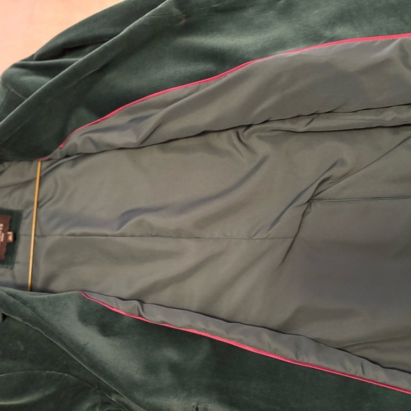 Talbots Rich Green Velvet Blazer - Size 16P - Picture 7 of 9